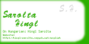 sarolta hingl business card